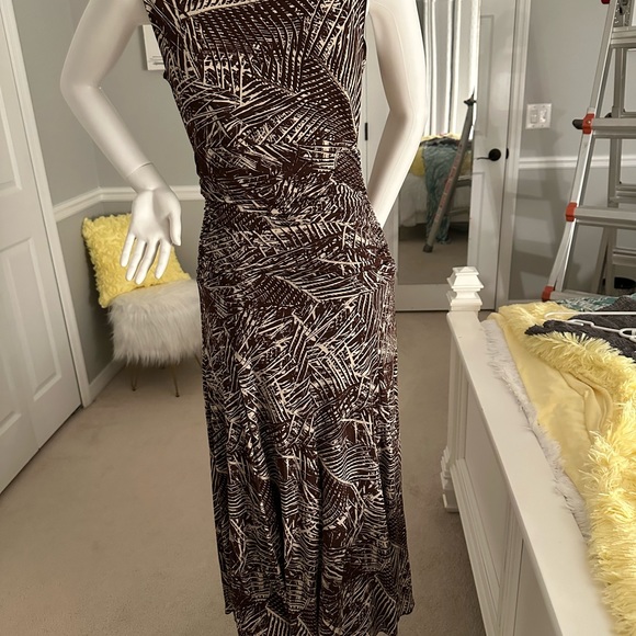 KAREN KANE BROWN AND WHITE DRESS SIZE MEDIUM - Picture 3 of 6
